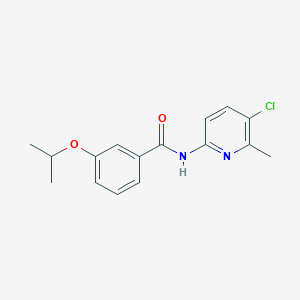 molecular formula C16H17ClN2O2 B4622439 N-(5-chloro-6-methyl-2-pyridinyl)-3-isopropoxybenzamide 