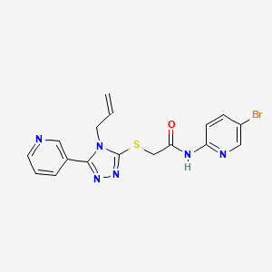 molecular formula C17H15BrN6OS B4622442 2-{[4-allyl-5-(3-pyridinyl)-4H-1,2,4-triazol-3-yl]thio}-N-(5-bromo-2-pyridinyl)acetamide 