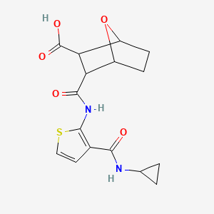 3-{[3-(Cyclopropylcarbamoyl)thiophen-2-yl]carbamoyl}-7-oxabicyclo[2.2.1]heptane-2-carboxylic acid