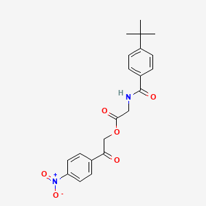 molecular formula C21H22N2O6 B4622474 2-(4-nitrophenyl)-2-oxoethyl N-(4-tert-butylbenzoyl)glycinate 