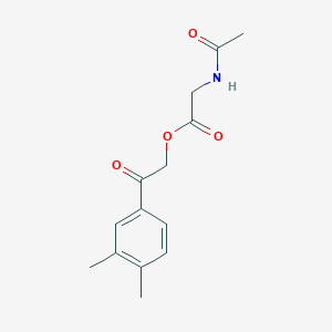 molecular formula C14H17NO4 B4622482 2-(3,4-dimethylphenyl)-2-oxoethyl N-acetylglycinate 