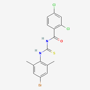 molecular formula C16H13BrCl2N2OS B4622490 N-{[(4-bromo-2,6-dimethylphenyl)amino]carbonothioyl}-2,4-dichlorobenzamide 