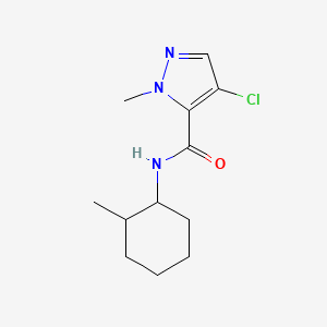 molecular formula C12H18ClN3O B4622509 4-chloro-1-methyl-N-(2-methylcyclohexyl)-1H-pyrazole-5-carboxamide 