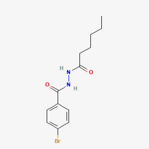 molecular formula C13H17BrN2O2 B4622516 4-bromo-N'-hexanoylbenzohydrazide 