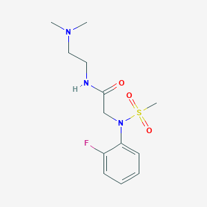 molecular formula C13H20FN3O3S B4622525 N~1~-[2-(dimethylamino)ethyl]-N~2~-(2-fluorophenyl)-N~2~-(methylsulfonyl)glycinamide 
