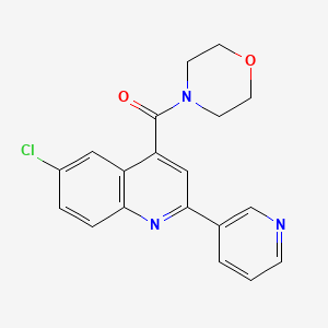 molecular formula C19H16ClN3O2 B4622547 6-chloro-4-(4-morpholinylcarbonyl)-2-(3-pyridinyl)quinoline 