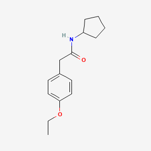 molecular formula C15H21NO2 B4622549 N-cyclopentyl-2-(4-ethoxyphenyl)acetamide 