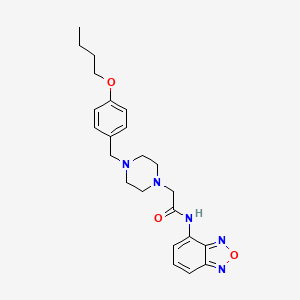 molecular formula C23H29N5O3 B4622565 N-2,1,3-benzoxadiazol-4-yl-2-[4-(4-butoxybenzyl)-1-piperazinyl]acetamide 