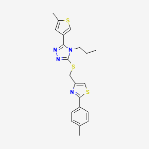 molecular formula C21H22N4S3 B4622586 3-({[2-(4-methylphenyl)-1,3-thiazol-4-yl]methyl}thio)-5-(5-methyl-3-thienyl)-4-propyl-4H-1,2,4-triazole 