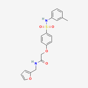 molecular formula C20H20N2O5S B4622587 N-(2-呋喃甲基)-2-(4-{[(3-甲苯基)氨基]磺酰基}苯氧基)乙酰胺 