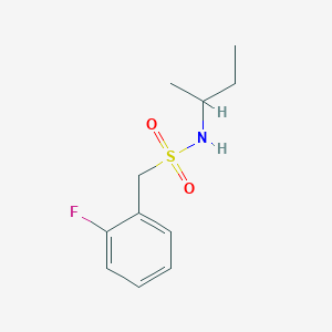 molecular formula C11H16FNO2S B4622597 N-(sec-butyl)-1-(2-fluorophenyl)methanesulfonamide 