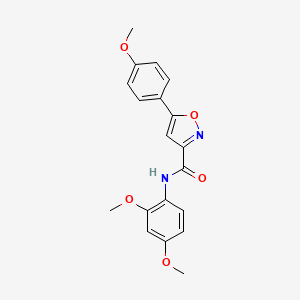 molecular formula C19H18N2O5 B4622629 N-(2,4-dimethoxyphenyl)-5-(4-methoxyphenyl)-3-isoxazolecarboxamide 