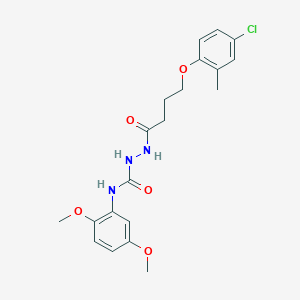 molecular formula C20H24ClN3O5 B4622643 2-[4-(4-氯-2-甲基苯氧基)丁酰基]-N-(2,5-二甲氧基苯基)肼甲酰胺 