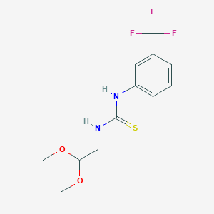 molecular formula C12H15F3N2O2S B4622656 N-(2,2-dimethoxyethyl)-N'-[3-(trifluoromethyl)phenyl]thiourea 