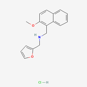molecular formula C17H18ClNO2 B4622662 (2-呋喃甲基)[(2-甲氧基-1-萘基)甲基]胺盐酸盐 