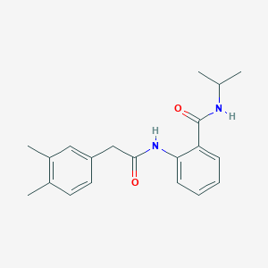 molecular formula C20H24N2O2 B4622703 2-{[(3,4-dimethylphenyl)acetyl]amino}-N-isopropylbenzamide 