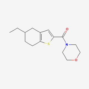 molecular formula C15H21NO2S B4622717 4-[(5-乙基-4,5,6,7-四氢-1-苯并噻吩-2-基)羰基]吗啉 