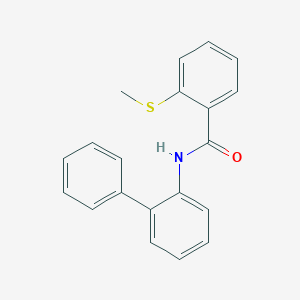 molecular formula C20H17NOS B4622812 N-2-联苯基-2-(甲硫基)苯甲酰胺 