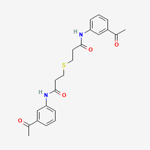 molecular formula C22H24N2O4S B4622859 3,3'-thiobis[N-(3-acetylphenyl)propanamide] 