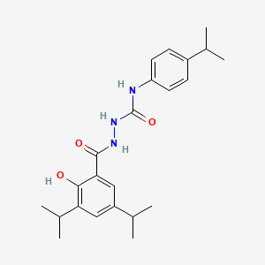 molecular formula C23H31N3O3 B4622865 2-(2-hydroxy-3,5-diisopropylbenzoyl)-N-(4-isopropylphenyl)hydrazinecarboxamide 