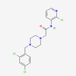 molecular formula C18H19Cl3N4O B4622879 N-(2-氯-3-吡啶基)-2-[4-(2,4-二氯苄基)-1-哌嗪基]乙酰胺 