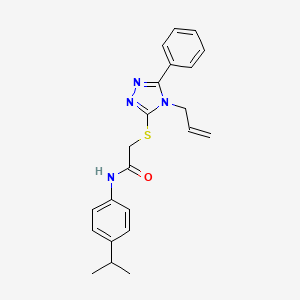 molecular formula C22H24N4OS B4622904 2-[(4-allyl-5-phenyl-4H-1,2,4-triazol-3-yl)thio]-N-(4-isopropylphenyl)acetamide 