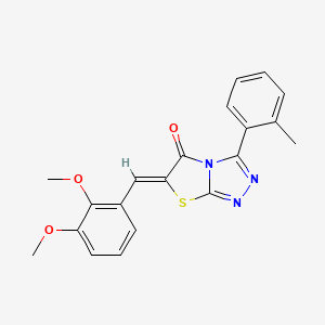 molecular formula C20H17N3O3S B4622912 6-(2,3-dimethoxybenzylidene)-3-(2-methylphenyl)[1,3]thiazolo[2,3-c][1,2,4]triazol-5(6H)-one 