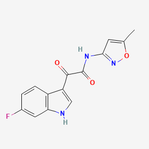 molecular formula C14H10FN3O3 B4622927 2-(6-fluoro-1H-indol-3-yl)-N-(5-methylisoxazol-3-yl)-2-oxoacetamide 