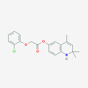 molecular formula C20H20ClNO3 B4622930 2,2,4-trimethyl-1,2-dihydro-6-quinolinyl (2-chlorophenoxy)acetate 