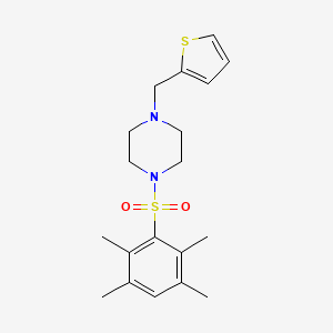 molecular formula C19H26N2O2S2 B4622936 1-[(2,3,5,6-tetramethylphenyl)sulfonyl]-4-(2-thienylmethyl)piperazine 