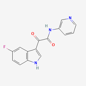 molecular formula C15H10FN3O2 B4622941 2-(5-fluoro-1H-indol-3-yl)-2-oxo-N-pyridin-3-ylacetamide 