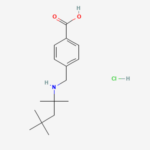 molecular formula C16H26ClNO2 B4622976 4-{[(1,1,3,3-四甲基丁基)氨基]甲基}苯甲酸盐酸盐 