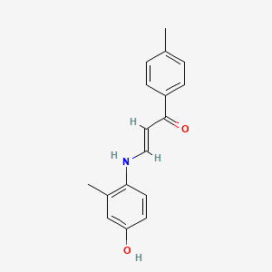 molecular formula C17H17NO2 B4622983 3-[(4-羟基-2-甲基苯基)氨基]-1-(4-甲基苯基)-2-丙烯-1-酮 