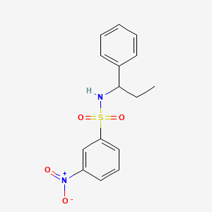 molecular formula C15H16N2O4S B4623004 3-硝基-N-(1-苯基丙基)苯磺酰胺 
