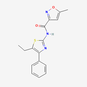 molecular formula C16H15N3O2S B4623022 N-(5-ethyl-4-phenyl-1,3-thiazol-2-yl)-5-methyl-3-isoxazolecarboxamide 
