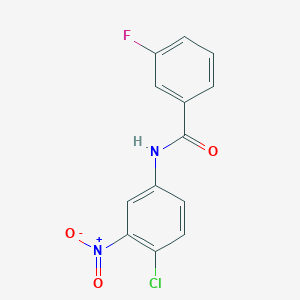 molecular formula C13H8ClFN2O3 B4623038 N-(4-chloro-3-nitrophenyl)-3-fluorobenzamide CAS No. 425647-14-9