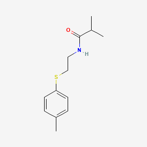 molecular formula C13H19NOS B4623045 2-methyl-N-{2-[(4-methylphenyl)thio]ethyl}propanamide 