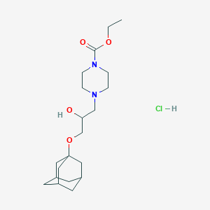 molecular formula C20H35ClN2O4 B4623050 ethyl 4-[3-(1-adamantyloxy)-2-hydroxypropyl]-1-piperazinecarboxylate hydrochloride 