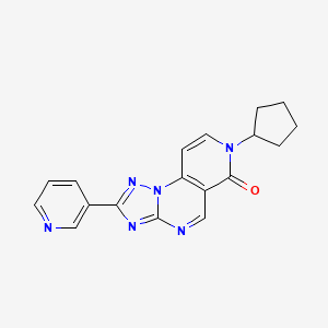 molecular formula C18H16N6O B4623074 7-cyclopentyl-2-(3-pyridinyl)pyrido[3,4-e][1,2,4]triazolo[1,5-a]pyrimidin-6(7H)-one 