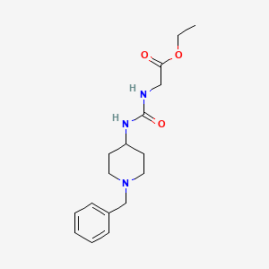molecular formula C17H25N3O3 B4623080 乙基 N-{[(1-苄基-4-哌啶基)氨基]羰基}甘氨酸酯 