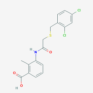 molecular formula C17H15Cl2NO3S B4623101 3-({[(2,4-dichlorobenzyl)thio]acetyl}amino)-2-methylbenzoic acid 