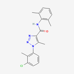 molecular formula C19H19ClN4O B4623102 1-(3-chloro-2-methylphenyl)-N-(2,6-dimethylphenyl)-5-methyl-1H-1,2,3-triazole-4-carboxamide 