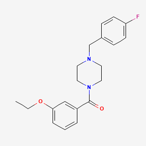 molecular formula C20H23FN2O2 B4623120 1-(3-ethoxybenzoyl)-4-(4-fluorobenzyl)piperazine 