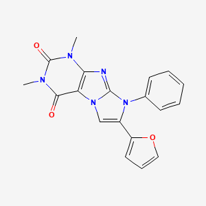molecular formula C19H15N5O3 B4623136 7-(2-furyl)-1,3-dimethyl-8-phenyl-1H-imidazo[2,1-f]purine-2,4(3H,8H)-dione 