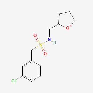 molecular formula C12H16ClNO3S B4623145 1-(3-chlorophenyl)-N-(tetrahydro-2-furanylmethyl)methanesulfonamide 