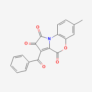 molecular formula C19H11NO5 B4623160 3-benzoyl-7-methyl-1H-pyrrolo[2,1-c][1,4]benzoxazine-1,2,4-trione CAS No. 5283-99-8