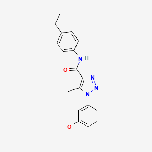 molecular formula C19H20N4O2 B4623224 N-(4-ethylphenyl)-1-(3-methoxyphenyl)-5-methyl-1H-1,2,3-triazole-4-carboxamide 