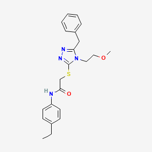 molecular formula C22H26N4O2S B4623277 2-{[5-苄基-4-(2-甲氧基乙基)-4H-1,2,4-三唑-3-基]硫代}-N-(4-乙基苯基)乙酰胺 