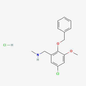 molecular formula C16H19Cl2NO2 B4623315 [2-(苯甲氧基)-5-氯-3-甲氧基苄基]甲胺盐酸盐 