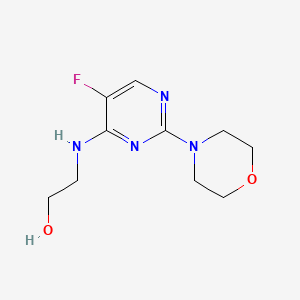 molecular formula C10H15FN4O2 B4623342 2-{[5-fluoro-2-(4-morpholinyl)-4-pyrimidinyl]amino}ethanol 